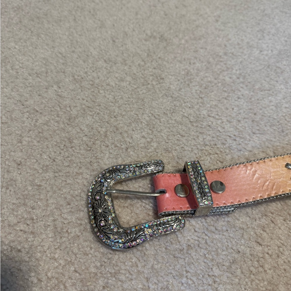Pink Rhinestone Embellished Belt - Picture 2 of 5